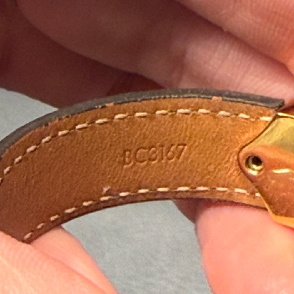 Louis Vuitton Monogram Canvas Bracelet with Gold-Tone Accents - Picture 4 of 8